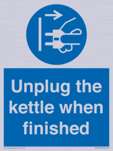 MV10453: Unplug the kettle when finished