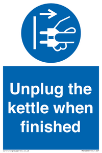 MV10453: Unplug the kettle when finished