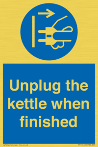 MV10453: Unplug the kettle when finished