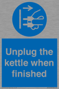 MV10453: Unplug the kettle when finished