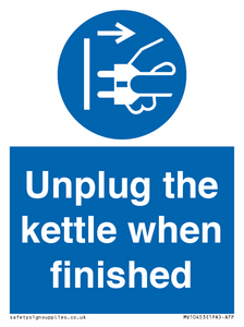MV10453: Unplug the kettle when finished