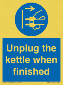 MV10453: Unplug the kettle when finished