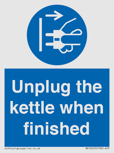 MV10453: Unplug the kettle when finished