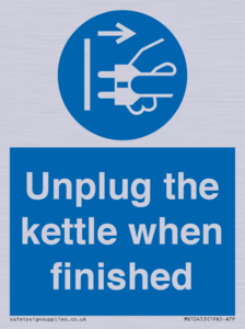 MV10453: Unplug the kettle when finished