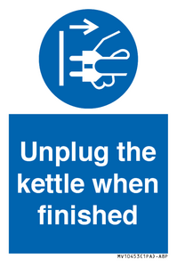 MV10453: Unplug the kettle when finished