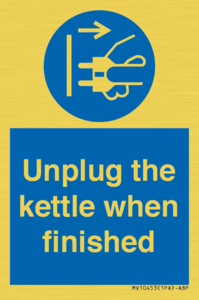 MV10453: Unplug the kettle when finished