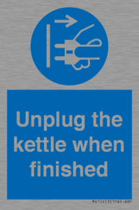 MV10453: Unplug the kettle when finished