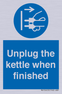 MV10453: Unplug the kettle when finished