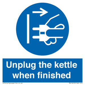 MV10453: Unplug the kettle when finished