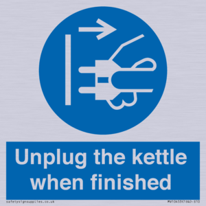 MV10453: Unplug the kettle when finished