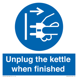 MV10453: Unplug the kettle when finished
