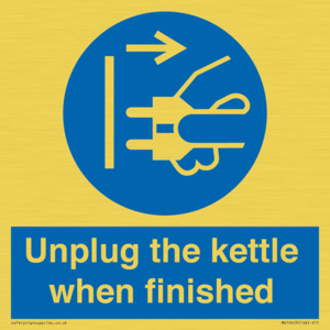 MV10453: Unplug the kettle when finished