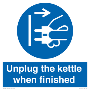 MV10453: Unplug the kettle when finished