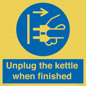 MV10453: Unplug the kettle when finished