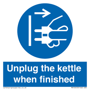 MV10453: Unplug the kettle when finished