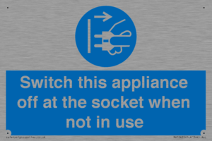 MV10455: Switch this appliance off at the socket when not in use