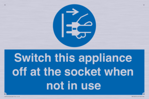 MV10455: Switch this appliance off at the socket when not in use