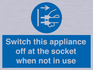 MV10455: Switch this appliance off at the socket when not in use