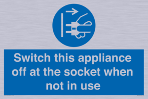 MV10455: Switch this appliance off at the socket when not in use