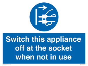 MV10455: Switch this appliance off at the socket when not in use
