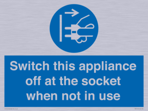 MV10455: Switch this appliance off at the socket when not in use