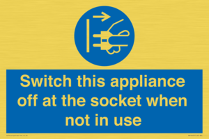 MV10455: Switch this appliance off at the socket when not in use