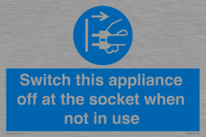 MV10455: Switch this appliance off at the socket when not in use