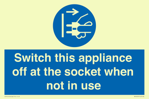 MV10455: Switch this appliance off at the socket when not in use