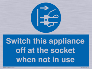 MV10455: Switch this appliance off at the socket when not in use