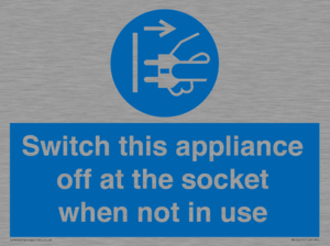 MV10455: Switch this appliance off at the socket when not in use