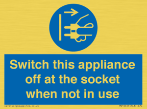 MV10455: Switch this appliance off at the socket when not in use