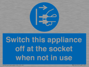 MV10455: Switch this appliance off at the socket when not in use