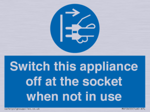MV10455: Switch this appliance off at the socket when not in use