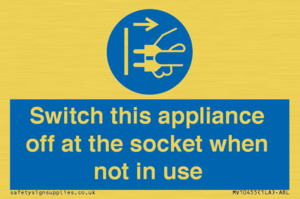 MV10455: Switch this appliance off at the socket when not in use