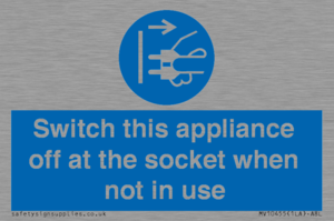 MV10455: Switch this appliance off at the socket when not in use