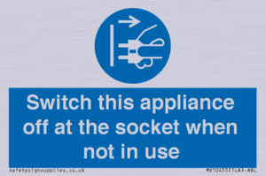 MV10455: Switch this appliance off at the socket when not in use