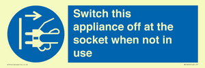 MV10455: Switch this appliance off at the socket when not in use
