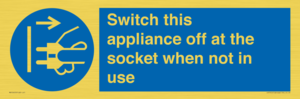 MV10455: Switch this appliance off at the socket when not in use