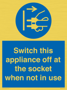 MV10455: Switch this appliance off at the socket when not in use