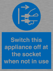 MV10455: Switch this appliance off at the socket when not in use