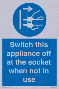 MV10455: Switch this appliance off at the socket when not in use