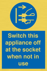 MV10455: Switch this appliance off at the socket when not in use