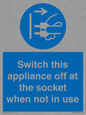 MV10455: Switch this appliance off at the socket when not in use