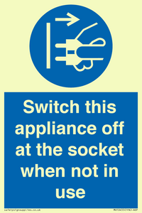 MV10455: Switch this appliance off at the socket when not in use