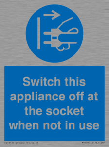 MV10455: Switch this appliance off at the socket when not in use