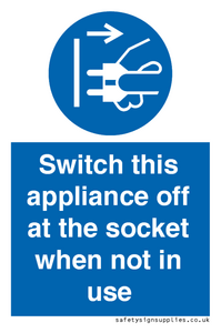 MV10455: Switch this appliance off at the socket when not in use