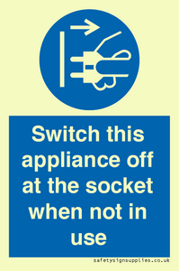 MV10455: Switch this appliance off at the socket when not in use
