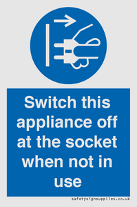 MV10455: Switch this appliance off at the socket when not in use