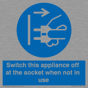 MV10455: Switch this appliance off at the socket when not in use