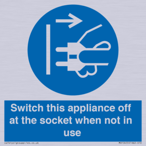 MV10455: Switch this appliance off at the socket when not in use